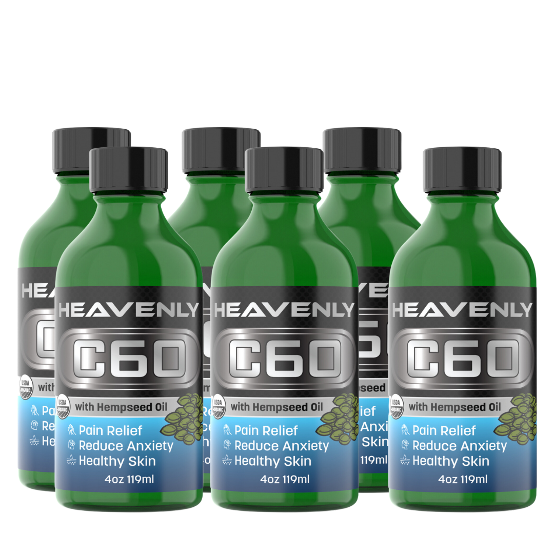 Heavenly C60 Hempseed Oil Drops – Organic Antioxidant Wellness Formula for Joint Support, Calm & Glowing Skin