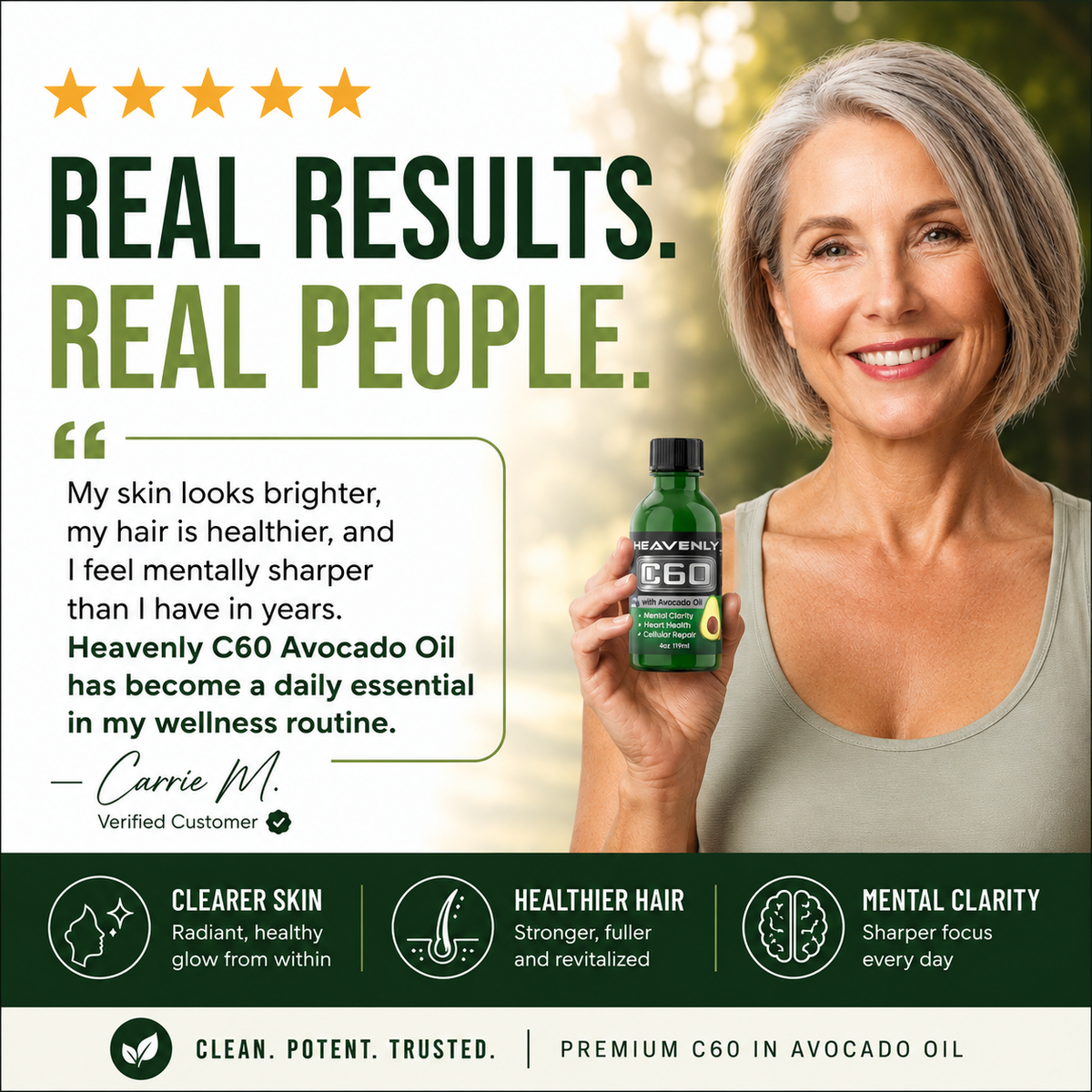 Heavenly C60 Avocado Oil Drops – Organic Antioxidant Wellness Formula