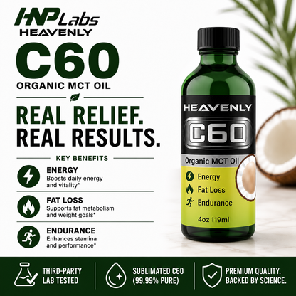 Heavenly C60 MCT Oil Drops – Premium Coconut-Derived Antioxidant Wellness Formula