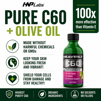 Heavenly C60 Olive Oil Drops – Organic Antioxidant Wellness Formula