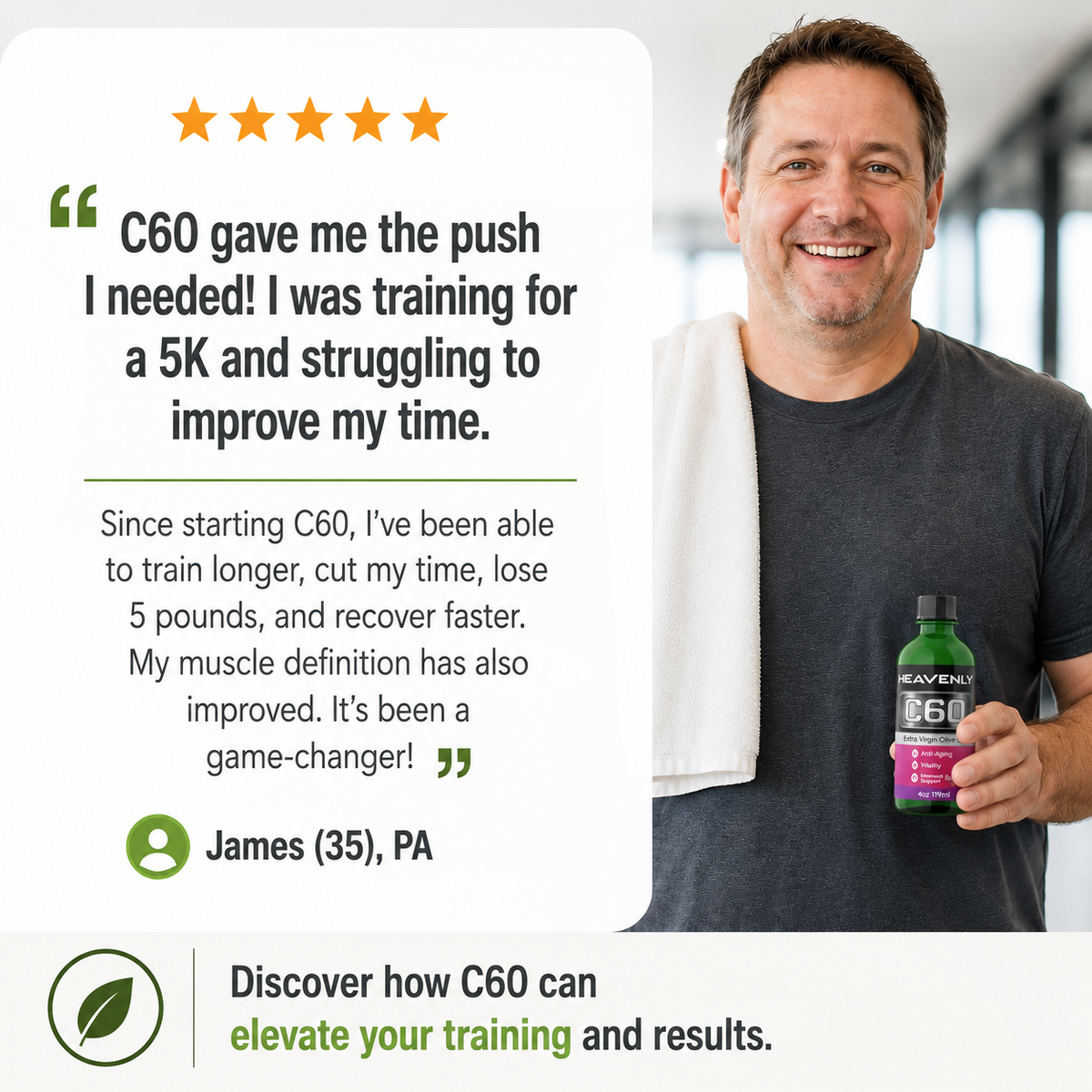 Heavenly C60 Olive Oil Drops – Organic Antioxidant Wellness Formula