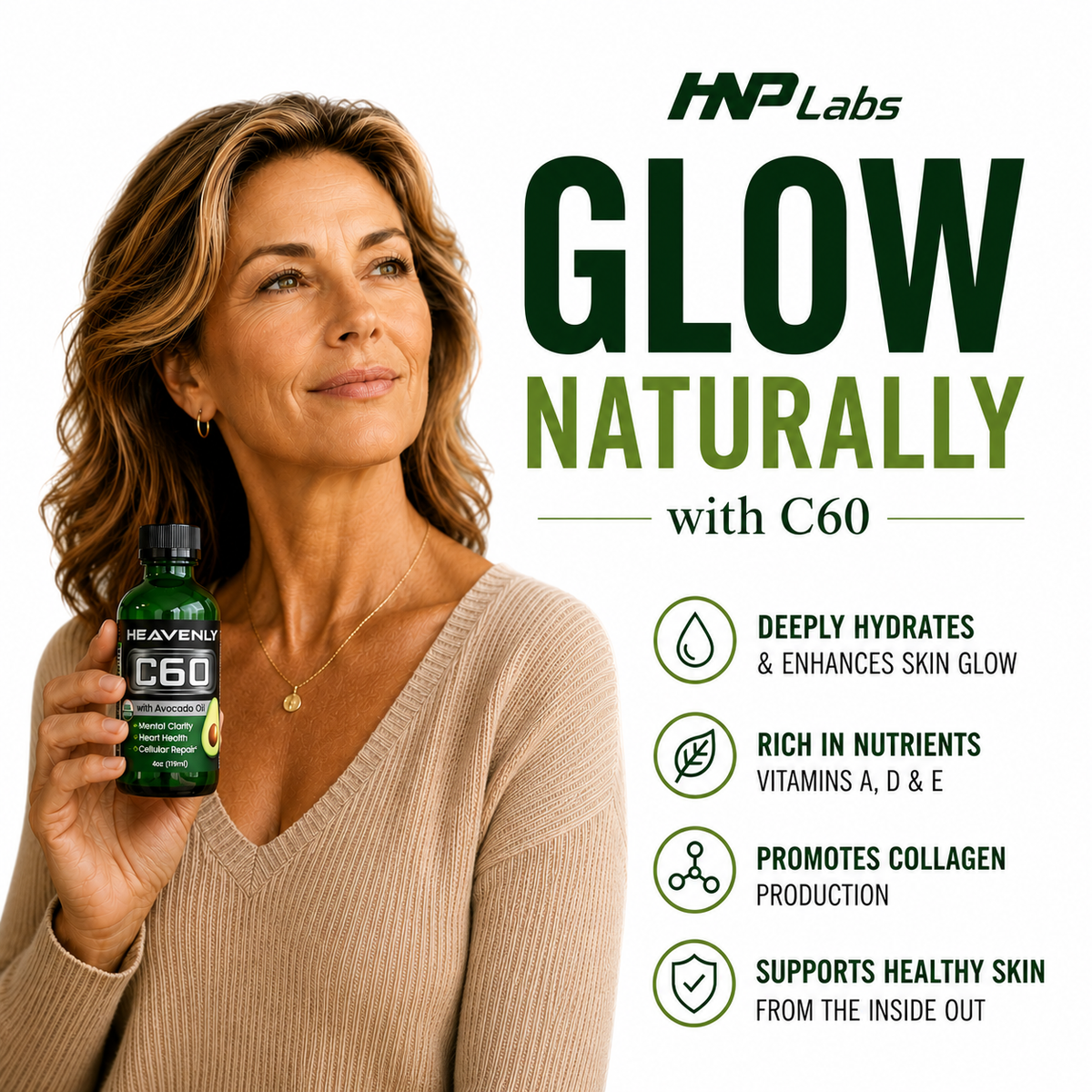 Heavenly C60 Avocado Oil Drops – Organic Antioxidant Wellness Formula