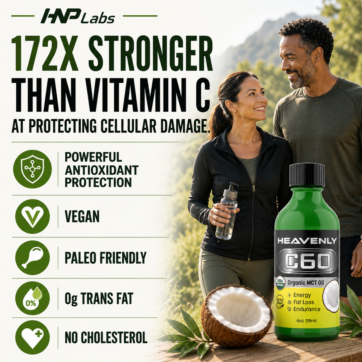 Heavenly C60 MCT Oil Drops – Premium Coconut-Derived Antioxidant Wellness Formula