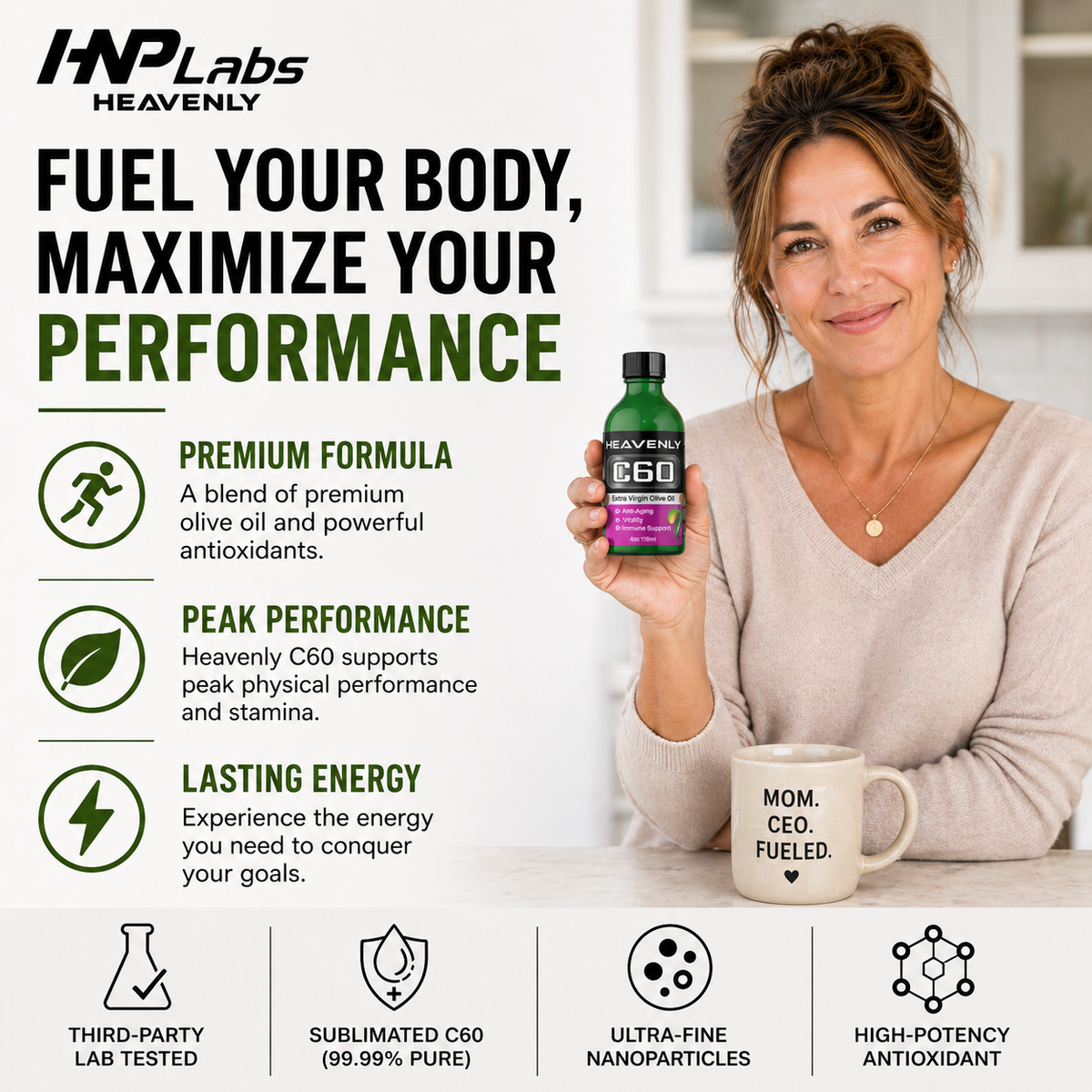 Heavenly C60 Olive Oil Drops – Organic Antioxidant Wellness Formula