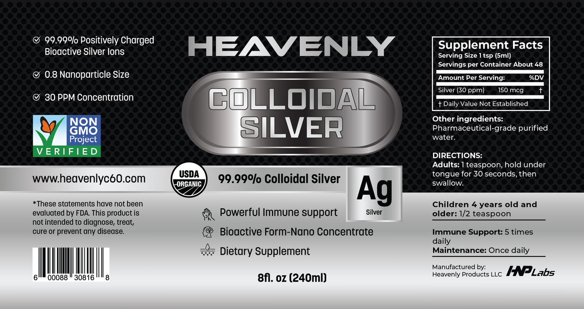 Heavenly Silver: Ultra Pure Colloidal Silver Solution