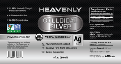 Heavenly Silver: Ultra Pure Colloidal Silver Solution