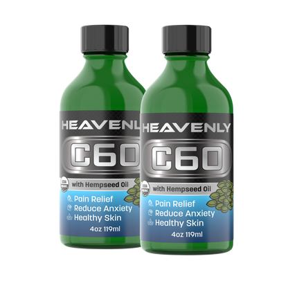 Heavenly C60 Hempseed Oil Drops – Organic Antioxidant Wellness Formula for Joint Support, Calm & Glowing Skin