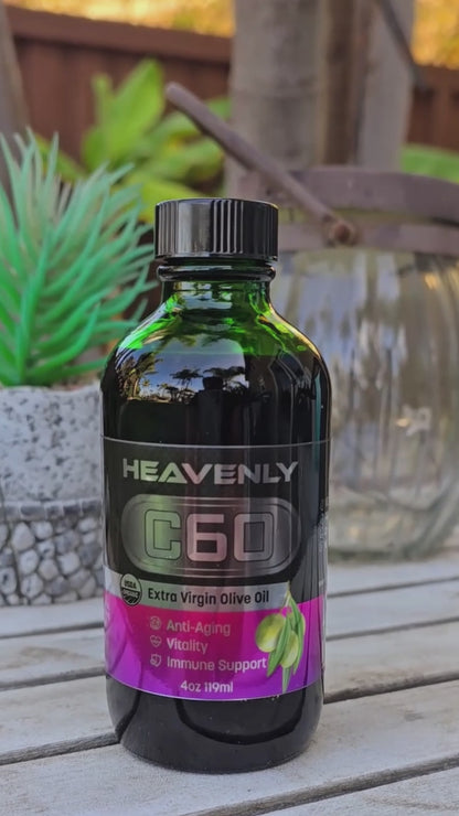 Heavenly C60 Olive Oil Drops – Organic Antioxidant Wellness Formula