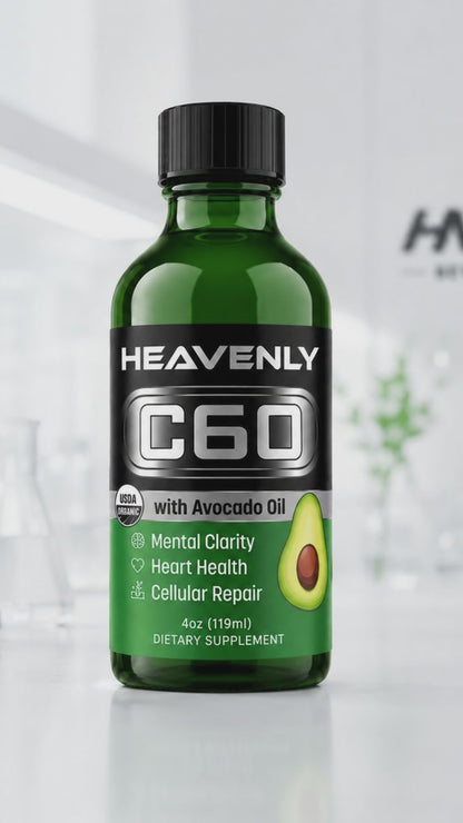 Heavenly C60 Avocado Oil Drops – Organic Antioxidant Wellness Formula